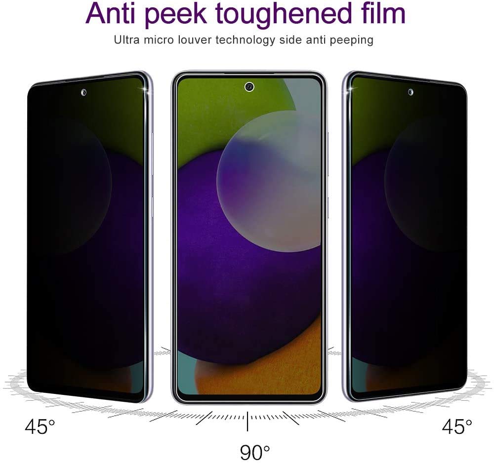 Moonshield Moonshield [2+2 Pack] MOOISVS for Galaxy A52 4G A52 5G A52S 5G Privacy Screen Protector and Camera Lens Proetctor,HD Clear Anti-Spy Scratch - View 2 of 7
