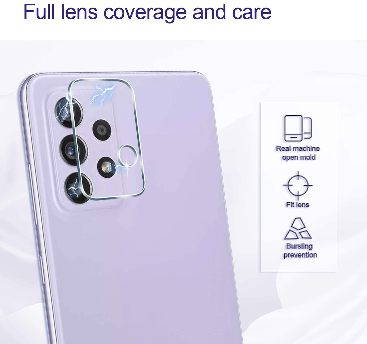 Moonshield Moonshield [2+2 Pack] MOOISVS for Galaxy A52 4G A52 5G A52S 5G Privacy Screen Protector and Camera Lens Proetctor,HD Clear Anti-Spy Scratch - View 4 of 7