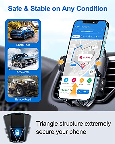 vanva Vanva Military Grade Protection Universal Air Vent Car Mount for Big Phones and Thick Cases Compatible with All Apple iPhones - View 2 of 7