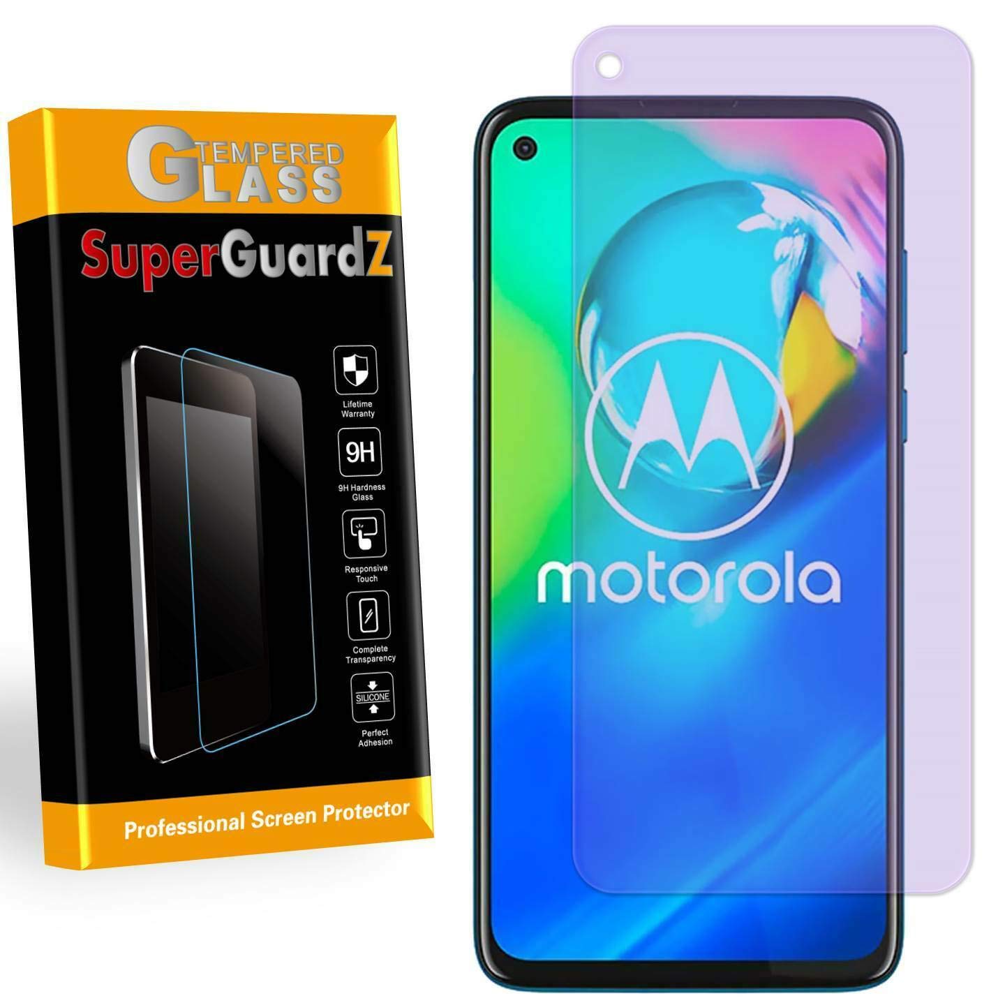 SuperGuardZ for Motorola Moto G Stylus (2021) [NOT for Moto G Stylus (2020)] Screen Protector Anti Blue Light Tempered Glass [Eye Protection], SuperGuardZ, 9H,