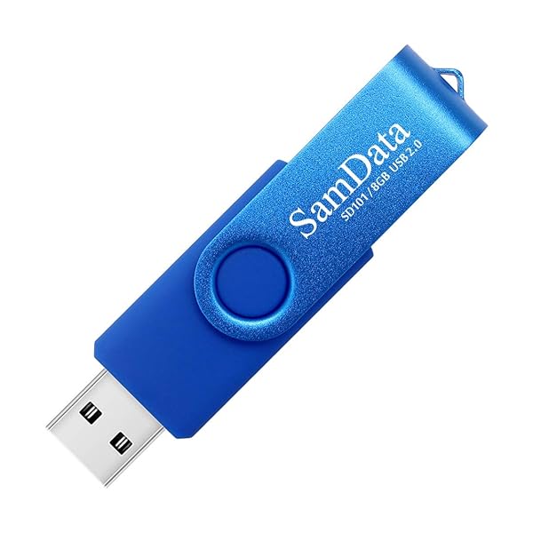 SamData SamData 8GB USB Flash Drives 5 Pack with LED Light for Storage and Backup in Black Blue Green Red Silver - View 4 of 7