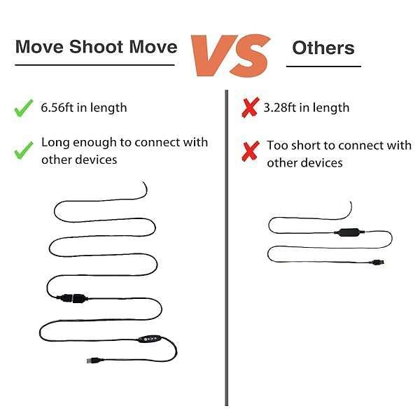 MOVE SHOOT MOVE Lens Warmer with Cold Flexible Cable Down to -25?, 350mm Dew Heater Strip Prevents Lens from Dew, Fog and Condensation for Astrophotography, Lens Heater Compatible w/ Telescope and Camera in 4.26" - View 4 of 9