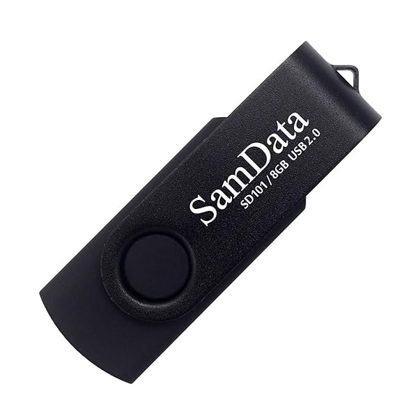 SamData SamData 8GB USB Flash Drives 2 Pack Thumb Drives with LED Light for Storage and Backup Black - View 3 of 6