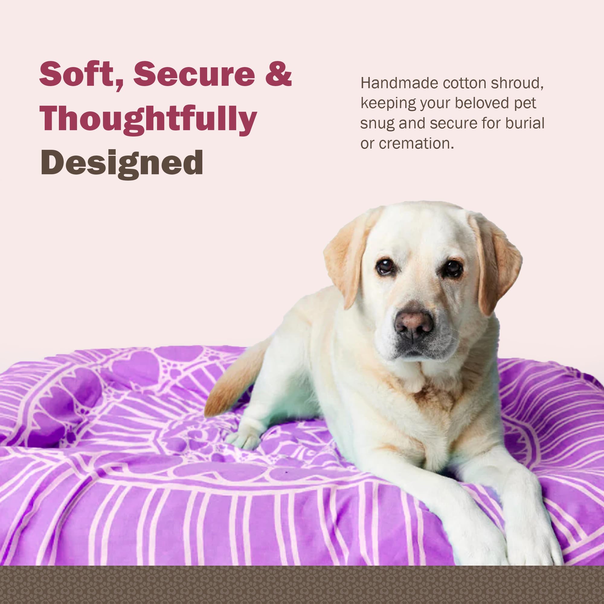 Sweet Goodbye Cocoon Eco-Friendly Pet Burial and Cremation Ceremony Kit for All Pets Choose Size and Color Small Black Magenta - View 6 of 9