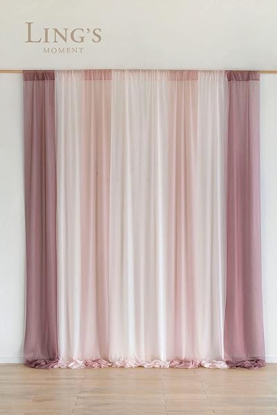 Ling's moment Ling's Moment Wedding Arch Flowers 2 Pcs Fake Floral Garland Decor Dusty Rose Mauve Drapes Kit for Ceremony Backdrop Party Gifts - View 2 of 5