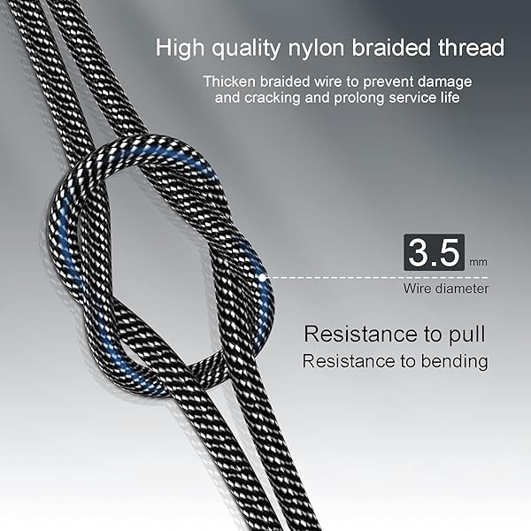 MOSWAG MOSWAG 10FT 3Meter 3.5mm Audio Extension Cable Male to Female Nylon Braided Compatible with Home Car Stereos Smartphones Headphones and More - View 6 of 7