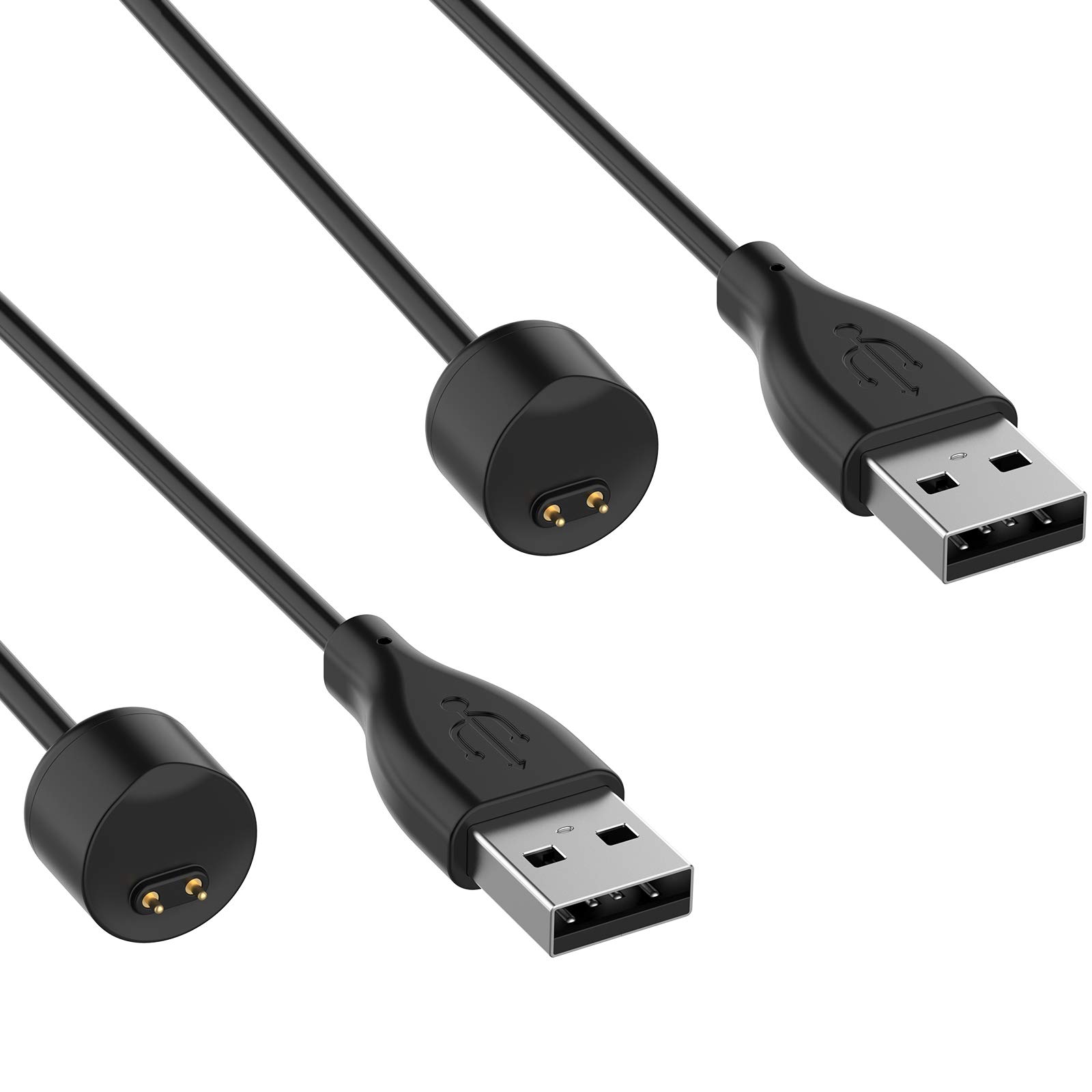 Smays Mi 5 Band Charger Cable, Smart Watch Cord Compatible for Xiaomi Mi Band 6 Amazfit Band 5, Magnetic Charging Dock 2-Pack