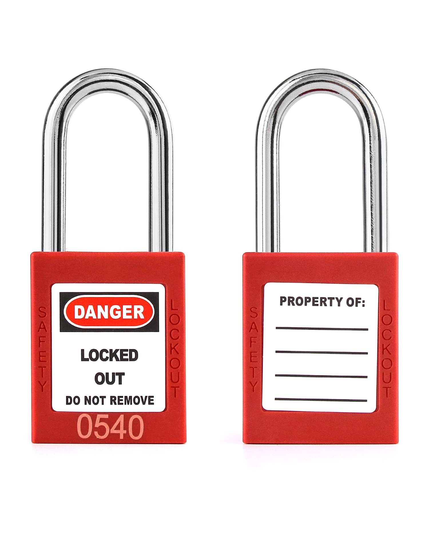 QWORK QWORK Lockout Tagout Locks, Safety Padlock, 5 Padlocks with 10 Keys, for Lock Out Tag Out Stations and Devices Red - View 3 of 8