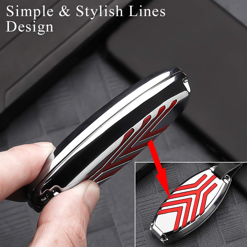 SANRILY SANRILY 1Pcs 2 3 4 5 Buttons Metal Key Fob Cover Case for Nissan Altima Murano Rogue Keyless Remote Keychain Holder Key Protector for Infiniti QX60 - View 4 of 9