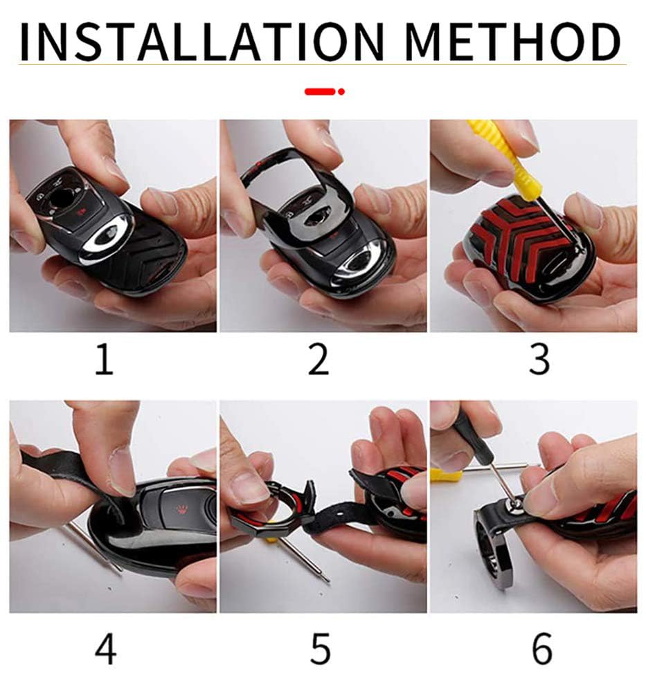 SANRILY SANRILY 1Pcs 2 3 4 5 Buttons Metal Key Fob Cover Case for Nissan Altima Murano Rogue Keyless Remote Keychain Holder Key Protector for Infiniti QX60 - View 7 of 9