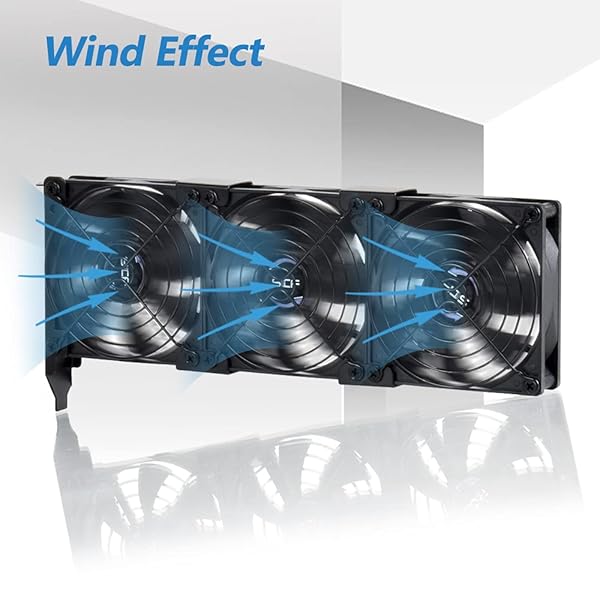 SCCCF SCCCF 3x90mm 92mm Graphic Card Fans 11 Inch Length Graphics Card Cooler for Desktop and Laptop - View 3 of 7