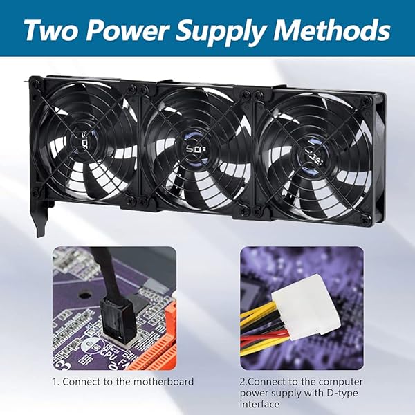 SCCCF SCCCF 3x90mm 92mm Graphic Card Fans 11 Inch Length Graphics Card Cooler for Desktop and Laptop - View 4 of 7