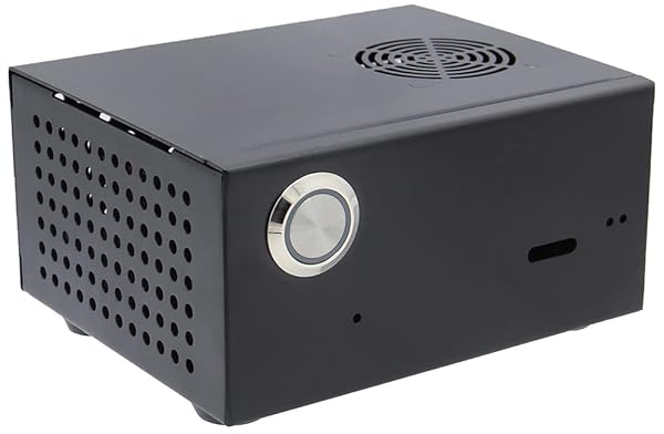 Geekworm Geekworm X825-C8 Metal Case with Power Switch and Cooling Fan for Raspberry Pi 4 and X825 V2.0 2.5 inch SATA SSD HDD Shield