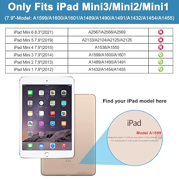 BRAECN BRAECN iPad Mini 3 2 1 Case for Kids Rugged Shockproof Heavy Duty with Hand Strap Shoulder Strap Kickstand Colorful Pink - View 2 of 7