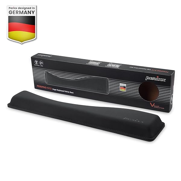 Perixx Perixx PERIPRO-512 Ergonomic Keyboard Wrist Rest Gel Cushion Support for Ergo Keyboards Black 17.32x3.94x1.30 inches - View 7 of 7