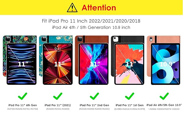 DTTO DTTO iPad Pro 11 Inch Case Premium PU Leather Folio Stand Cover with Hand Strap Auto Wake Sleep Multiple Viewing Angles Red - View 3 of 9