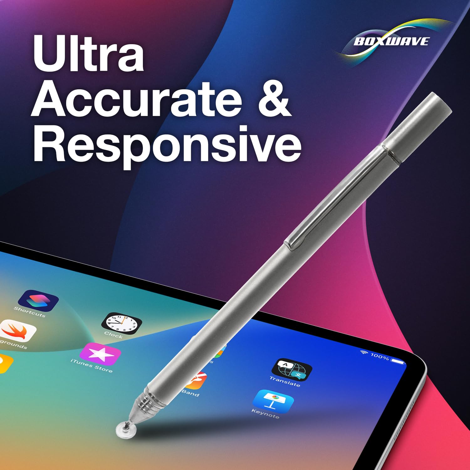 BoxWave BoxWave Stylus Pen Compatible with ASUS Chromebook Flip C433 - FineTouch Capacitive Stylus, Super Precise Stylus Pen - Metallic Silver - View 3 of 9