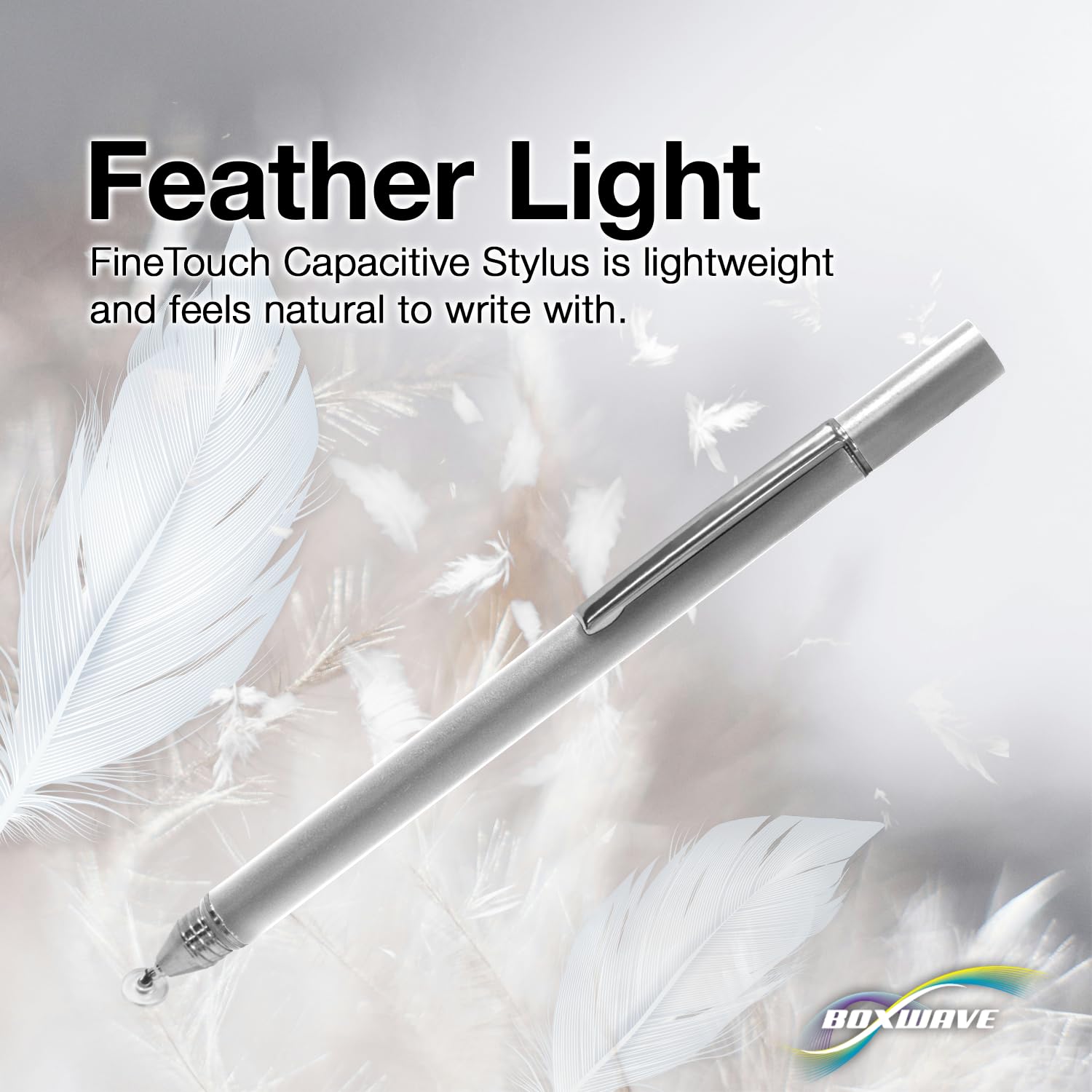 BoxWave BoxWave Stylus Pen Compatible with ASUS Chromebook Flip C433 - FineTouch Capacitive Stylus, Super Precise Stylus Pen - Metallic Silver - View 6 of 9