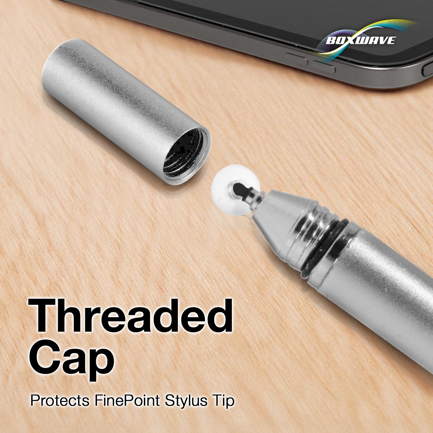 BoxWave BoxWave Stylus Pen Compatible with ASUS Chromebook Flip C433 - FineTouch Capacitive Stylus, Super Precise Stylus Pen - Metallic Silver - View 7 of 9