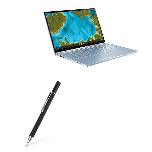 Stylus Pen for ASUS Chromebook Flip C433 by BoxWave FineTouch Super Precise Jet Black Capacitive Stylus