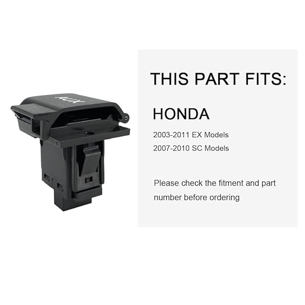 PANNUOSCS PANNUOSCS Aux Port Replacement for 2003-2011 Honda Element - Compatible Aux Input Adapter 39114-SCV-A01 - View 7 of 9