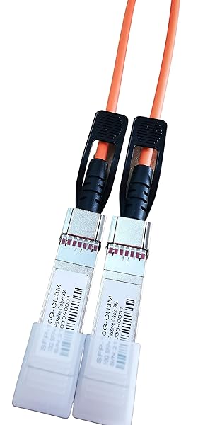 TRANSUTON 10G SFP+ DAC Twinax Cable 0.5M for Ubiquiti Cisco Mikrotik Netgear Supermicro D-Link 10Gb Gigabit Ethernet Copper Cable Orange Color - View 2 of 6