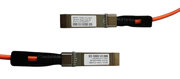 TRANSUTON 10G SFP+ DAC Twinax Cable 0.5M for Ubiquiti Cisco Mikrotik Netgear Supermicro D-Link 10Gb Gigabit Ethernet Copper Cable Orange Color - View 3 of 6