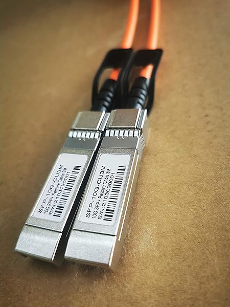TRANSUTON 10G SFP+ DAC Twinax Cable 0.5M for Ubiquiti Cisco Mikrotik Netgear Supermicro D-Link 10Gb Gigabit Ethernet Copper Cable Orange Color - View 4 of 6