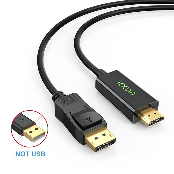 UVOOI UVOOI DisplayPort to HDMI Cable 3 Pack 6 Feet 1080P Audio Video Cord for Computer Monitor Projector TV - View 9 of 9