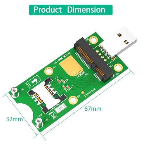 BQZYX+ Mini PCI-E to USB Adapter with SIM Card Slot for WWAN LTE Module Fast Data Transfer - View 3 of 8