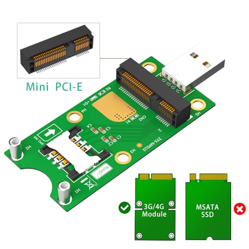 BQZYX+ Mini PCI-E to USB Adapter with SIM Card Slot for WWAN LTE Module Fast Data Transfer - View 5 of 8