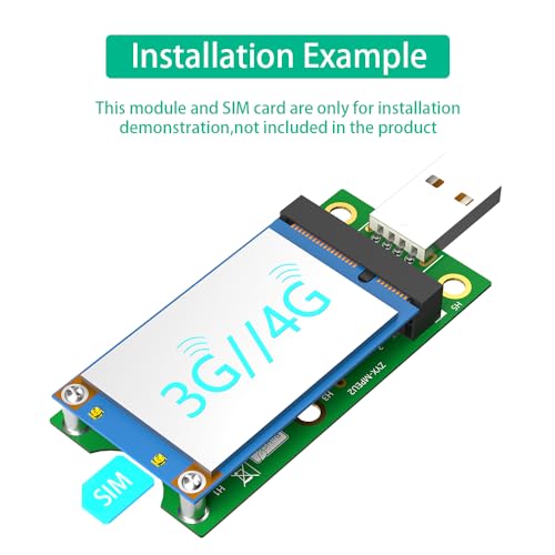 BQZYX+ Mini PCI-E to USB Adapter with SIM Card Slot for WWAN LTE Module Fast Data Transfer - View 6 of 8