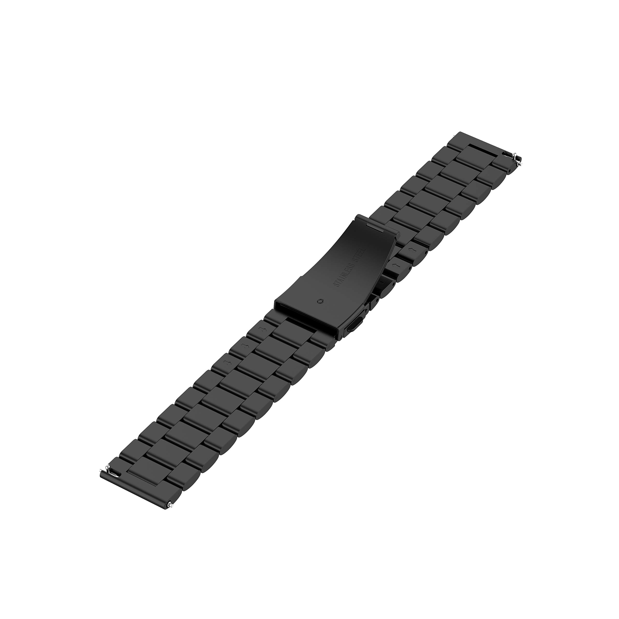 FitTurn FitTurn Stainless Steel Replacement Bands for Letscom Letsfit Lintelek Yamay SmartWatch ID205L ID205U ID215G ID205 ID216 ID205S SW021 Black - View 8 of 9