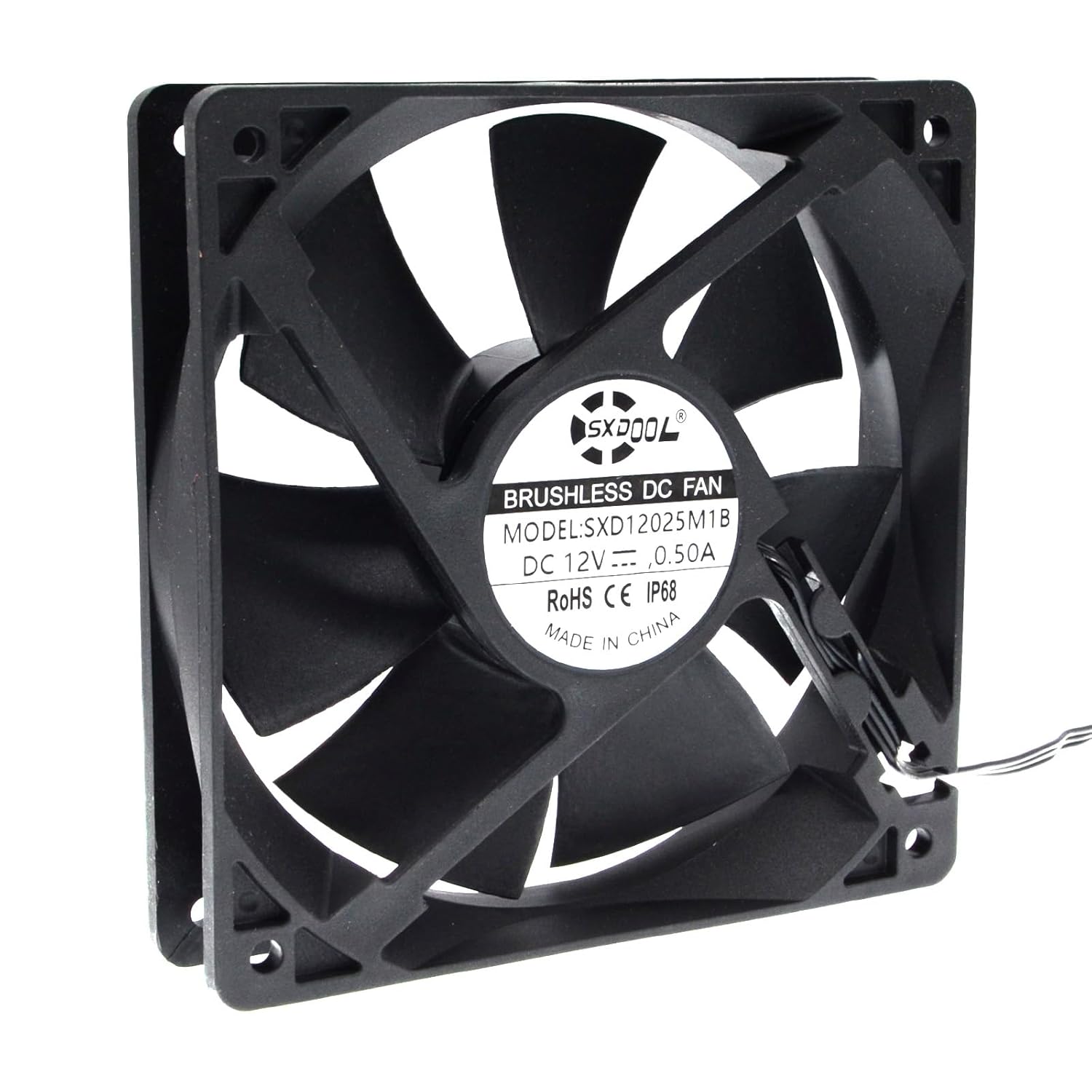 SXDOOL SXDOOL 120MM 12V Waterproof PC Cooling Fan High Speed Dual Ball Bearing for Optimal Air Flow
