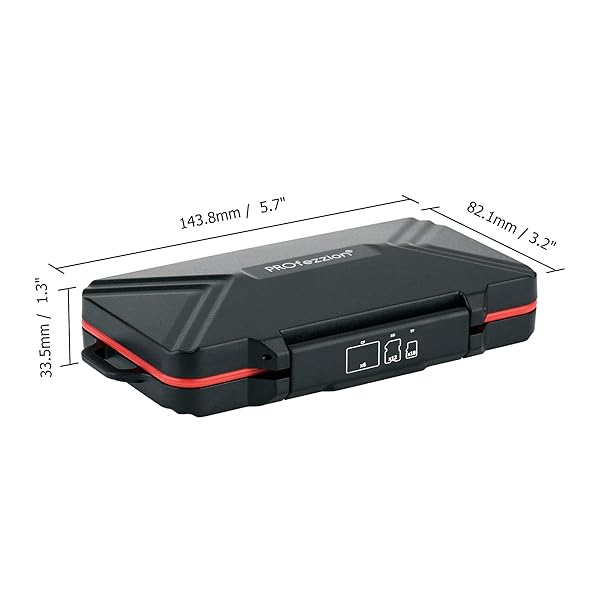 PROfezzion PROfezzion 36 Slots Memory Card Case: Water-Resistant SD/TF/CF Holder with Anti-Shock Design - Perfect for Organizing Your Cards - View 7 of 10