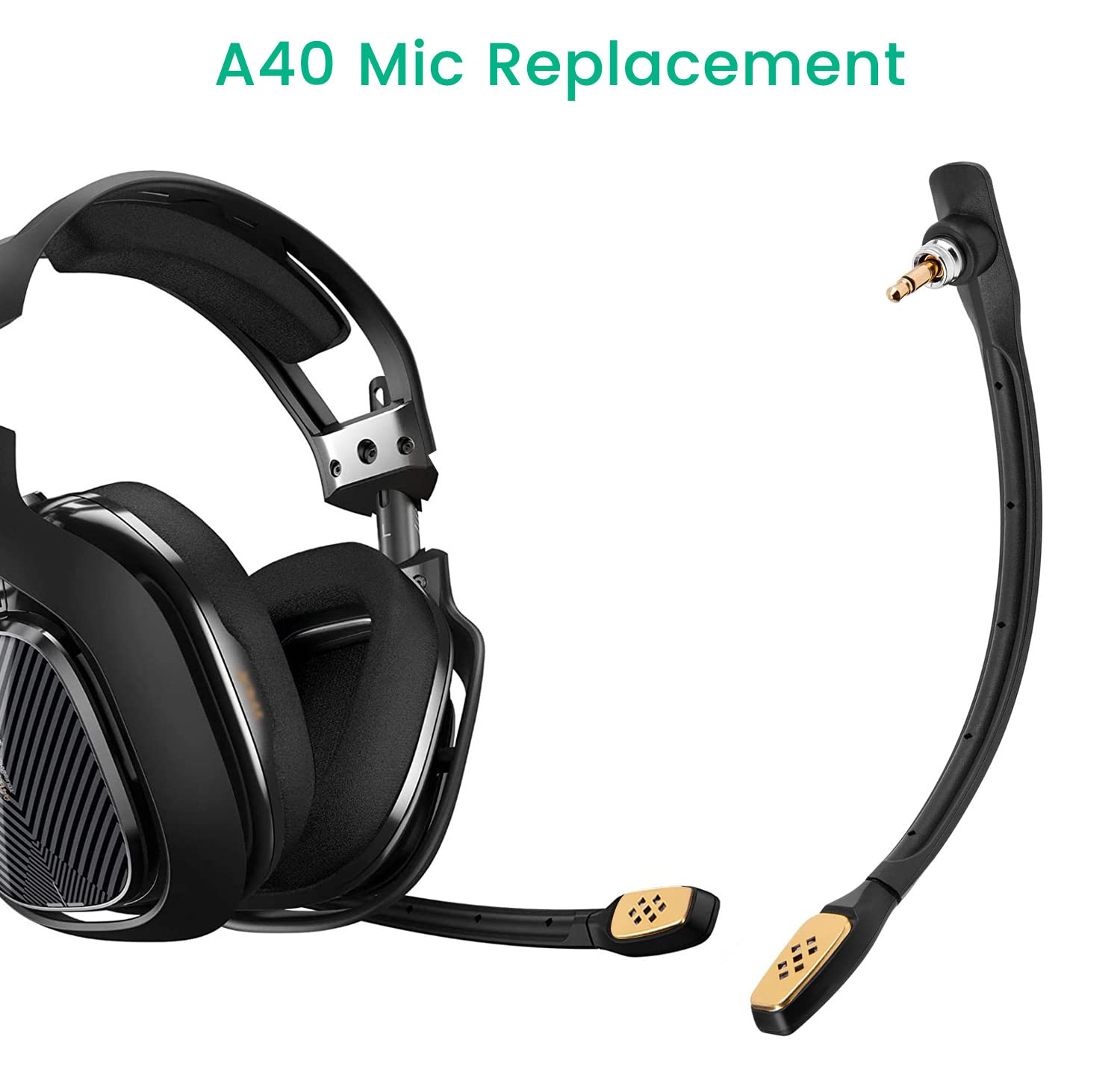 Smays Smays Mic Replacement for Astro A40 A40 TR Gaming Headset, Detachable Noise-Cancelling Boom Microphone Piece with Foam Cover - View 2 of 5