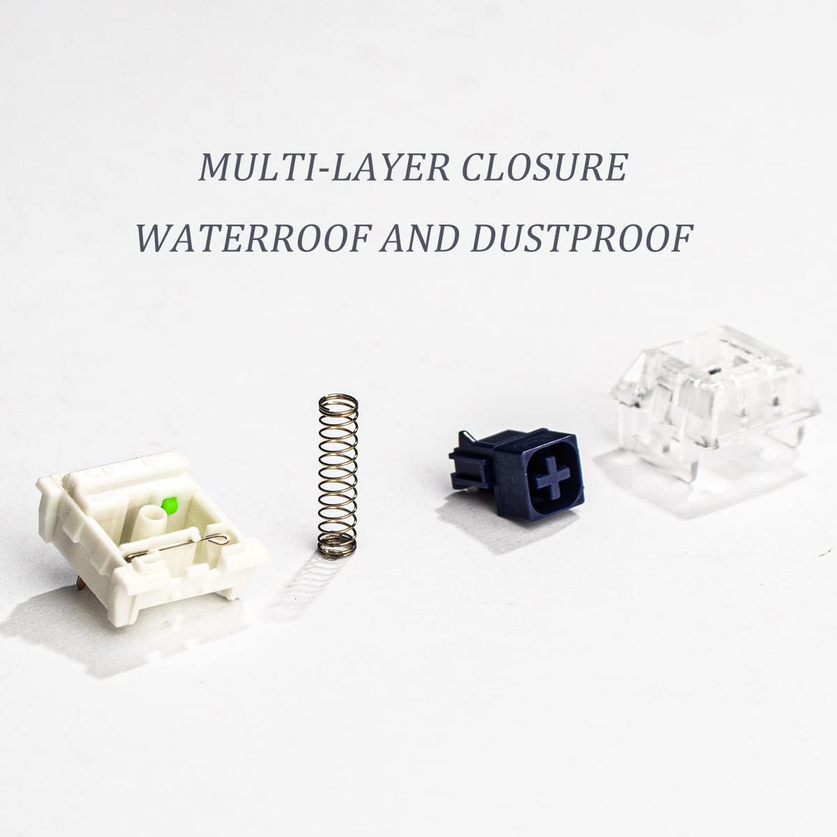 10 Pack Kailh Box Switch Navy RGB SMD Mechanical Keyboard Switches 3 Pin IP56 Waterproof Compatible with Cherry MX - View 3 of 7