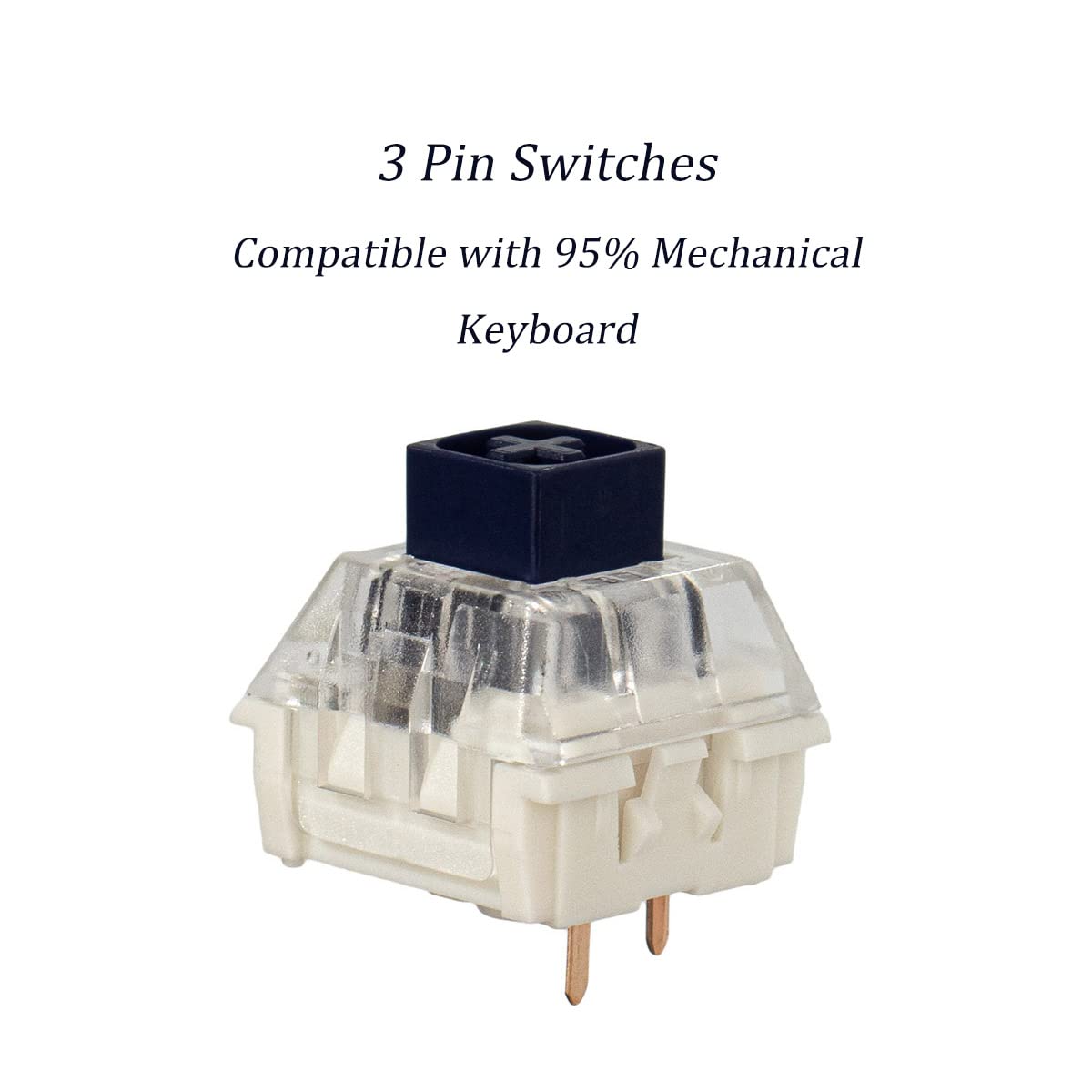 Sumgsn 65 Pack Kailh Box Switch Navy RGB SMD Mechanical Gaming Keyboard 3 Pin Waterproof Compatible with Cherry MX Switches - View 4 of 8