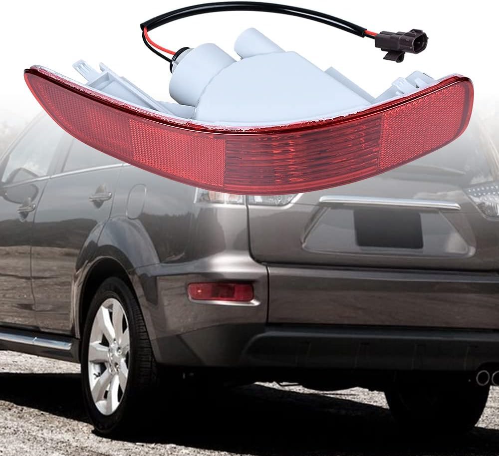 MACHSWON MACHSWON Rear Tail Fog Light Lamp Reflector Left Right Rear Bumper Tail Fog Light Reflector Left Right Compatible with Mitsubishi Outlander MK2 - View 3 of 8