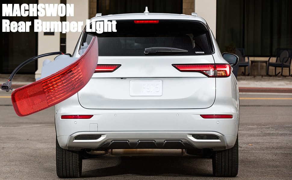 MACHSWON MACHSWON Rear Tail Fog Light Lamp Reflector Left Right Rear Bumper Tail Fog Light Reflector Left Right Compatible with Mitsubishi Outlander MK2 - View 6 of 8