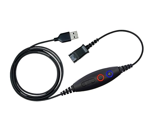 daily headset Daily Headset QD USB Phone Headset Adapter Cable for Plantronics with Quick Connect Volume and Mic Controls - View 3 of 8