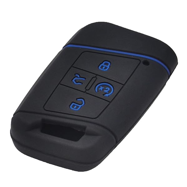 LemSa LemSa 2Pcs Rubber Smart Key Fob Cover Case for 2019 2021 VW Volkswagen Tiguan Atlas Jetta Passat Golf Push Start Red Blue Buttons - View 3 of 10
