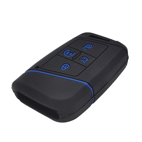 LemSa LemSa 2Pcs Rubber Smart Key Fob Cover Case for 2019 2021 VW Volkswagen Tiguan Atlas Jetta Passat Golf Push Start Red Blue Buttons - View 4 of 10