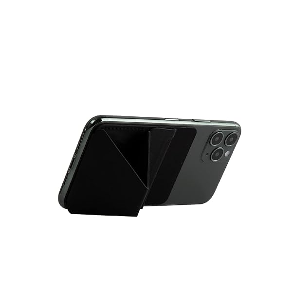 MOFT MOFT Phone Stand with 3M Adhesive - Slim Wallet Stand for iPhone & Android | 2 Viewing Angles (Pure Black) - View 3 of 7