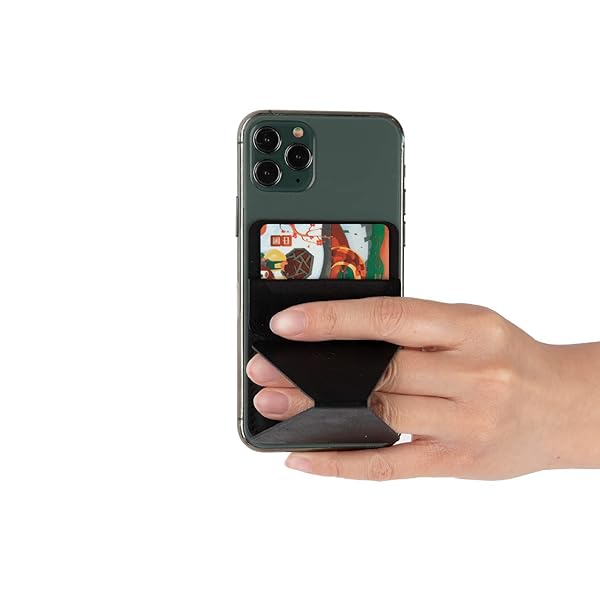 MOFT MOFT Phone Stand with 3M Adhesive - Slim Wallet Stand for iPhone & Android | 2 Viewing Angles (Pure Black) - View 4 of 7