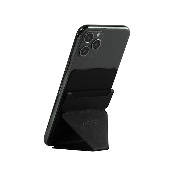 MOFT MOFT Phone Stand with 3M Adhesive - Slim Wallet Stand for iPhone & Android | 2 Viewing Angles (Pure Black) - View 2 of 7