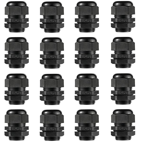PENGLIN PENGLIN 3/4 Inch NPT Nylon Cable Glands 16-Pack Waterproof Strain Relief Cord Connectors