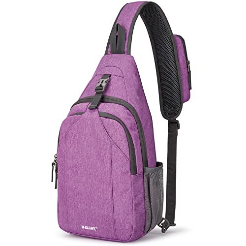 G4Free G4Free Light Purple RFID Blocking Sling Backpack Crossbody Chest Bag for Hiking and Travel Outdoor Daypack