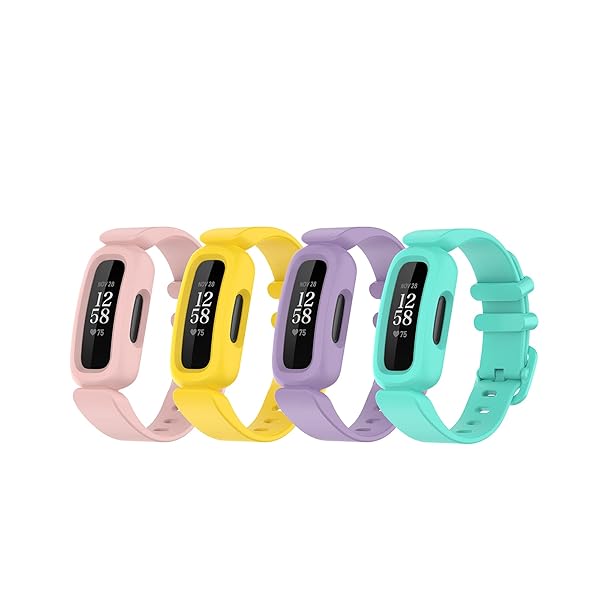 Colorful Silicone Bands for Fitbit Ace 3 Kids Watch Strap Replacement Wristbands for Boys and Girls