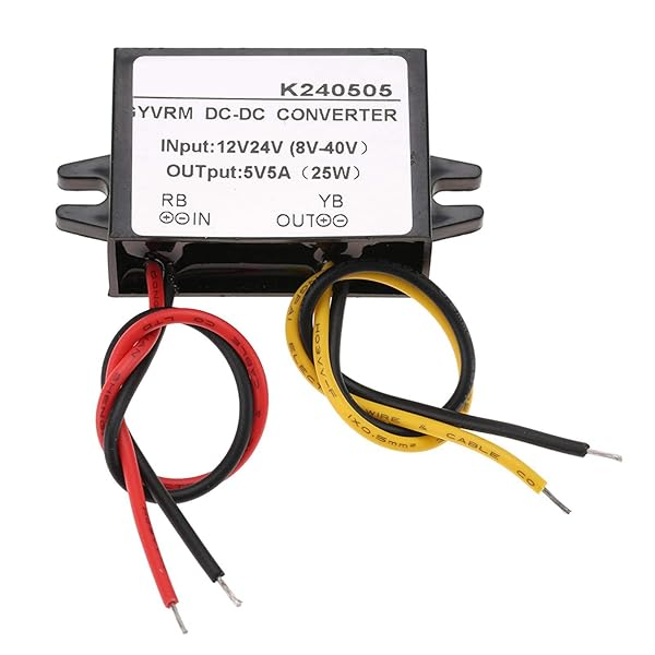 Kuuleyn High-Efficiency 12V/24V to 5V 5A DC-DC Buck Converter - Step-Down Power Supply Module K240505